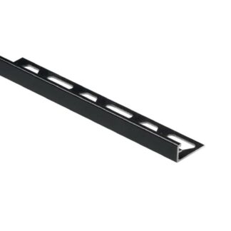 PROFILES DE FINITION DROIT EN ALUMINIUM ANODISE NOIR MAT